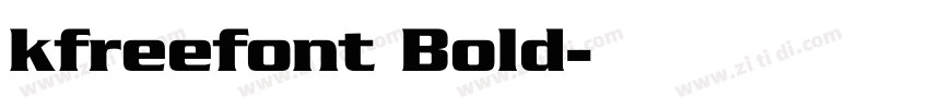 kfreefont Bold字体转换